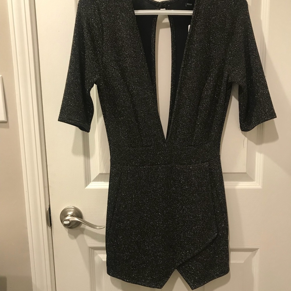 Black & Gold Metallic - Romper